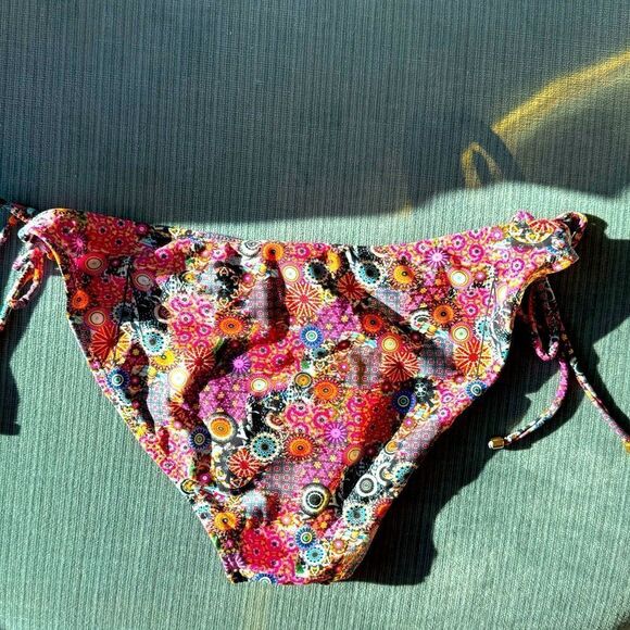 Coral Multi-Color Aztec Print Sprint Bikini Bottom - Picture 6 of 6